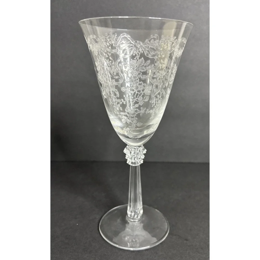 2 Fostoria Romance Water Goblets 7 1/2